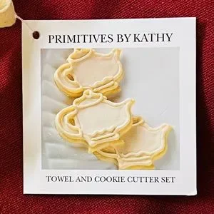 Cathy Kitchen Tea Primitives by Kathy | Kitchen | Teapot Shaped Cookie Cutter And Dish ...